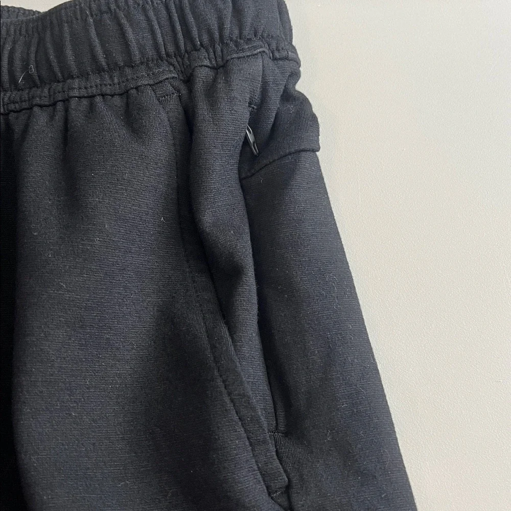 American Eagle Fleece Drawstring Shorts Black Size Small